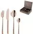 Amefa Metropole Besteck-Set 24-teilig, 6 Personen, Edelstahl 18/10, kupfer PVD