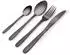 Alpina Besteck-Set 16-teilig, Edelstahl, schwarz, spülmaschinenfest, 4 Personen