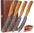Wakoli Olive HS 4-teiliges Steakmesser-Set, Damaststahl (VG10), Olivenholzgriffe, 12,5cm Klinge (Olive HS)
