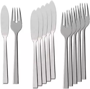 Villeroy & Boch Victor Fischbesteck 12-teilig, 6 Personen, Edelstahl (32027948-0)