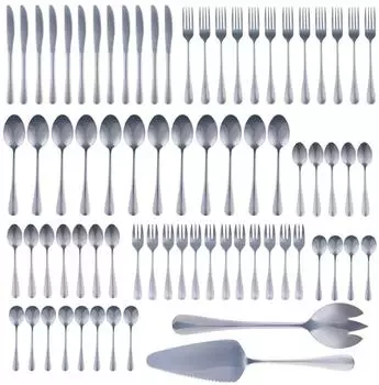 Alpina Besteck-Set 75-teilig f&uuml;r 12 Personen, Edelstahl