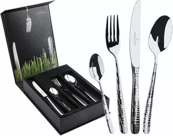 Picard & Wielp&uuml;tz Frame Tafelbesteck-Set 24-teilig, silber, inkl. Besteckbox (20673947-0)