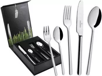 Picard & Wielp&uuml;tz Ventura Tafelbesteck-Set 30-teilig mit Besteckbox, silber (44911124-0)