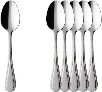 Villeroy & Boch Kreuzband Septfontaines Espressol&ouml;ffel 6er Set, Edelstahl, 10,8cm (50192846-0)