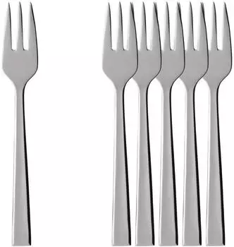 Villeroy & Boch Victor Kuchengabel 6er-Set, Edelstahl, 15,5cm (57354109-0)