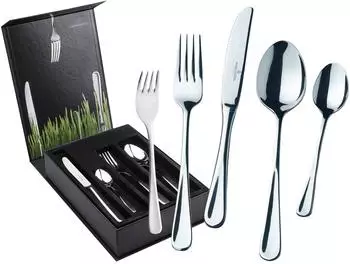 Picard & Wielpütz Casino Tafelbesteck-Set 30-teilig mit Besteckbox, silber