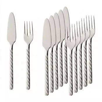Villeroy & Boch Montauk Fischbesteck 12-teilig f&uuml;r 6 Personen, Edelstahl (26514834-0)