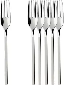 Villeroy & Boch NewWave Kuchengabel Edelstahl 6er Set (44561244-0)