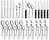 LuxusKollektion Besteckset Edelstahl 36-teilig für 6 Personen mit Steakmessern, silber