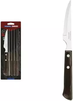 Tramontina Steakmesser-Set Polywood kastanienbraun, Edelstahl, 6-teilig (21109694)