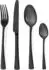 LuxusKollektion Besteckset 24-teilig, Edelstahl, schwarz matt, 6 Personen