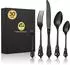 LuxusKollektion Besteckset 30-teilig, schwarz matt, Edelstahl, 6 Personen
