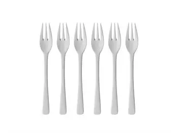 Gense Steel Line Kuchengabel 18/8 Edelstahl 16cm, 6er-Set (20540)