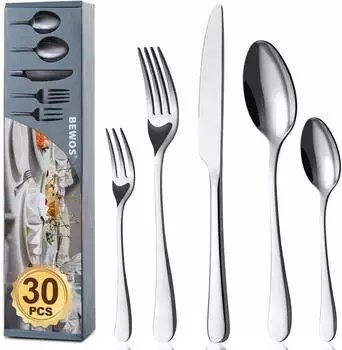 LuxusKollektion Besteck-Set 30-teilig, Edelstahl spiegelpoliert, sp&uuml;lmaschinenfest (5298)