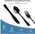 LuxusKollektion Besteck-Set 30-teilig, 6 Personen, schwarz, 18/10 Edelstahl