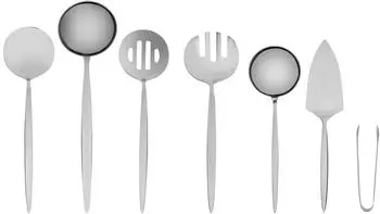 Karaca Porto 7-teiliges Servier-Set aus Edelstahl, Platinum (1000014833001)