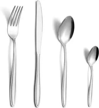 LuxusKollektion Besteck-Set 24-teilig, Edelstahl, 6 Personen, sp&uuml;lmaschinenfest