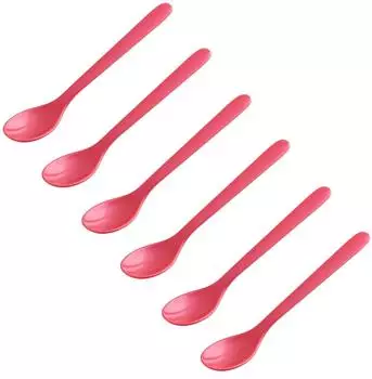 Fackelmann Eierlöffel 6-tlg. 14 cm Rot Kunststoff