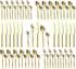 LuxusKollektion Besteckset 60-teilig, gold matt, 12 Personen, Edelstahl