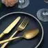 LuxusKollektion Besteckset 60-teilig, gold matt, 12 Personen, Edelstahl