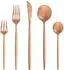 LuxusKollektion Besteck-Set 30-teilig, Edelstahl roségold matt, 6 Personen