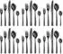 LuxusKollektion Besteck-Set 30-teilig für 6 Personen, Edelstahl, schwarz