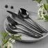 LuxusKollektion Besteck-Set 30-teilig für 6 Personen, Edelstahl, schwarz
