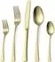 LuxusKollektion Besteck-Set 30-teilig für 6 Personen, Edelstahl, champagner gold matt