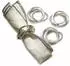 Loberon Limche Serviettenring 4er-Set, Messing, silber (20212-15-1)