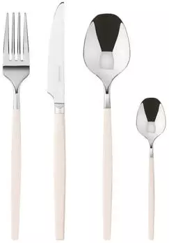 Sambonet Siro Besteck-Set 24-teilig, elfenbeinfarbener Griff (52571I81)