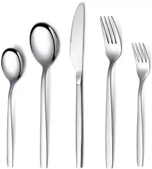 LuxusKollektion Besteckset Edelstahl 30-teilig für 6 Personen, silber