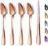 LuxusKollektion Grapefruitlöffel-Set 5-teilig, Edelstahl, roségold, mit Messer