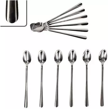 Justinus Style Art Latte-Macchiato-L&ouml;ffel 12er-Set, Edelstahl 18/10 (747-310)