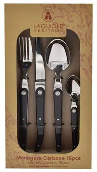 Laguiole Besteck-Set Carbon, 16-tlg.