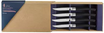 Opinel Table Chic II Steakmesser-Set 4-teilig, Ebenholz (TABLE CHIC II)