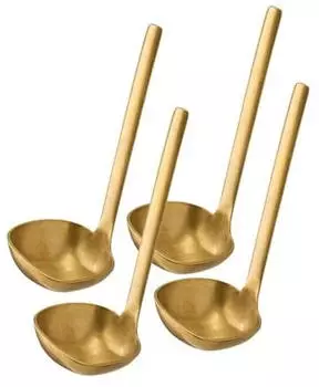APS BULQ L&ouml;ffel-Set 4-teilig, Edelstahl 18/8, gold, PVD-beschichtet (75941)