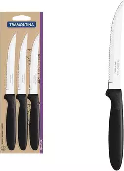 Tramontina Ipanema Steakmesser 3er-Set Schwarz