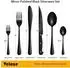 LuxusKollektion Besteck-Set 48-teilig für 8 Personen mit Steakmessern, schwarz (68768)