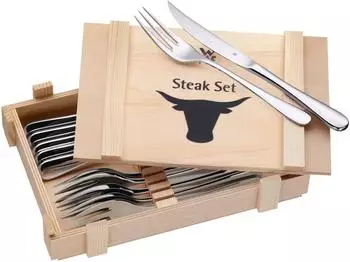 WMF Steakbesteck 12-teilig in Holzkiste