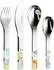Puresigns Kinderbesteck-Set WOODY 4-teilig