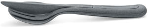 Koziol Klikk Besteck-Set 3-teilig Organic Deep Grey (4003673)