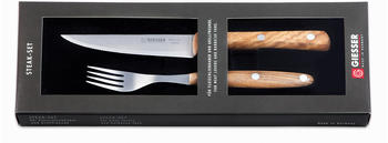 Giesser Steakbesteck mit Olivenholzgriff 2-tlg.