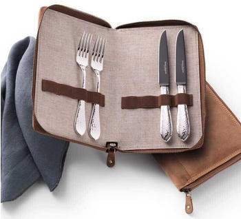 Robbe & Berking Martele 925 Sterling Silber Grillset Frozen Black 4-tlg.