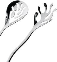 Alessi Salatbesteck 2-tlg. Mediterraneo Edelstahl poliert