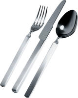 Alessi Besteckgarnitur 5 tlg. Edelstahl Dry mattierter Griff