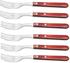 Tramontina Gaucho Steakgabel-Set 6-teilig rot