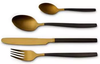 Echtwerk Positano Due 24-tlg. gold/schwarz matt