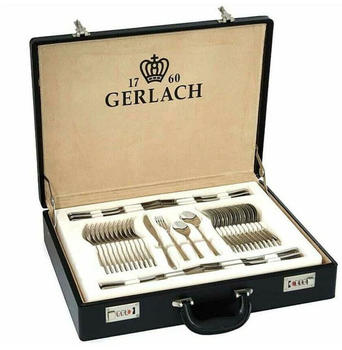 Gerlach Besteck-Set Glänzend Flames Edelstahl Silber 52x42x10cm 68-teilig