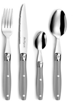 Lou Laguiole 2202DGAF27C40 Comptoir Besteckset 24-teilig Edelstahl Dunkelgrau