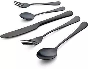Echtwerk Besteck-Set Sorrent 30-tlg. Besteckgarnitur Vintage-Optik/Landhausstil Black-Edition